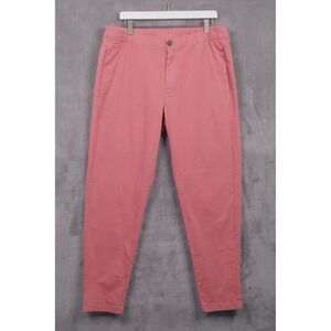 BONOBOS Elastic Waist Chino Jogger Pants Casual Tapered Salmon Pink Mens Sz L